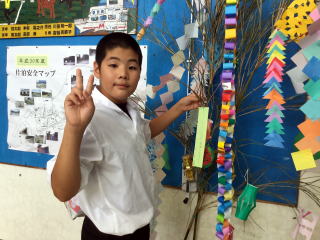 7月5日　七夕の飾り付け